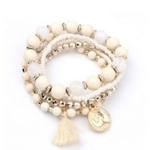 Multi Layered Stretch Bracelet Tassel Design